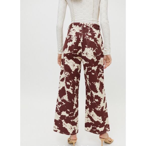 BDG Urban Outfitters High and Wide Cow Print Jeans - Picture 7 of 10